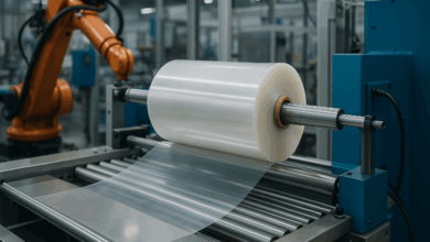 Industrielle Folien in der Produktion.