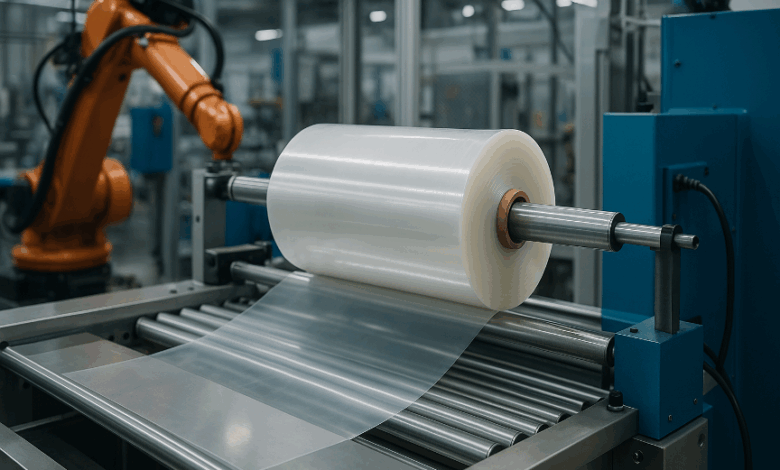 Industrielle Folien in der Produktion.